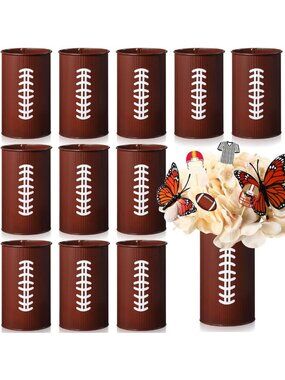 12 Pcs Football Table Centerpieces | Fun Football Vases for Party Decor